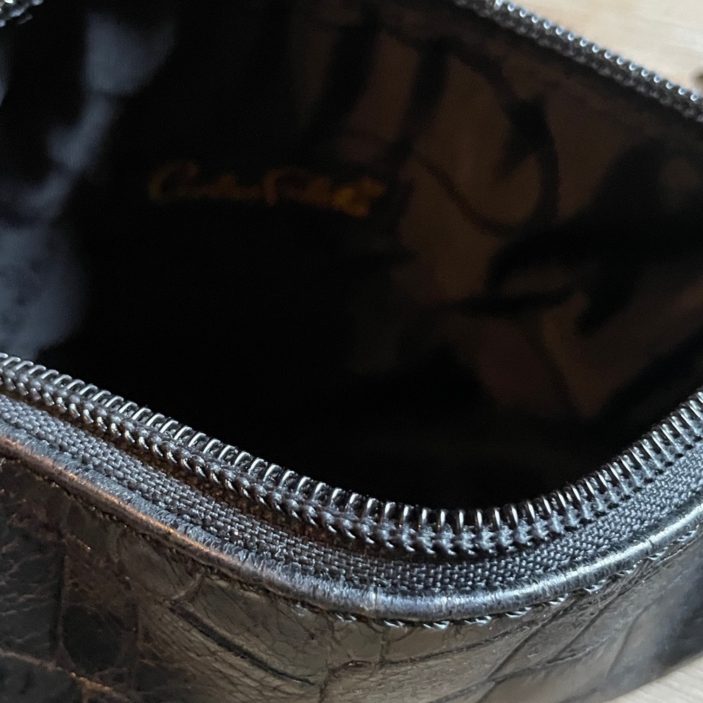 Carlos Falchi Croc Embossed Mini Square Crossbody🖤 - Picture 12 of 14
